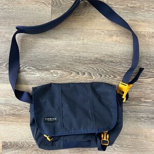 Timbuk2 Dark Blue Messenger Bag with Yellow Buckles